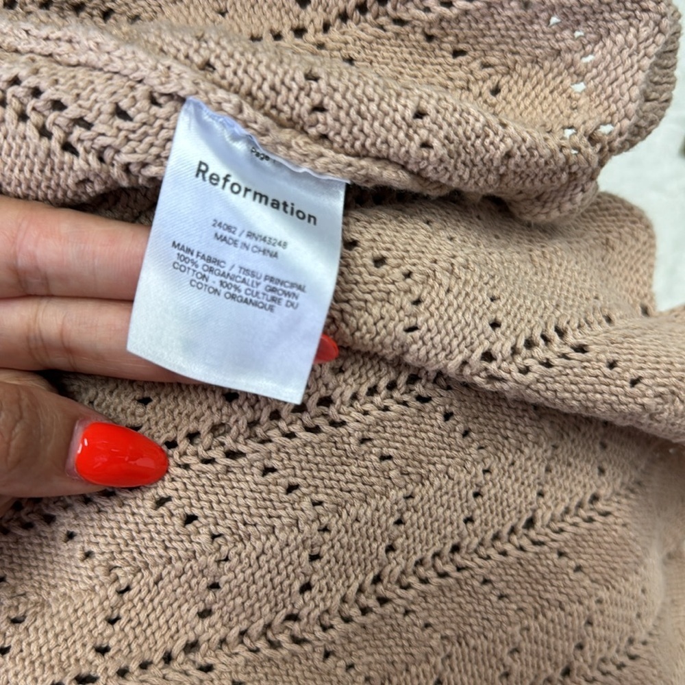 Reformation Junio open knit summer beach dress size medium - Picture 13 of 13